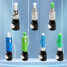 7pcs Bare Fiber Optic Adapter Connector FC SC ST LC Round OTDR Test convertor