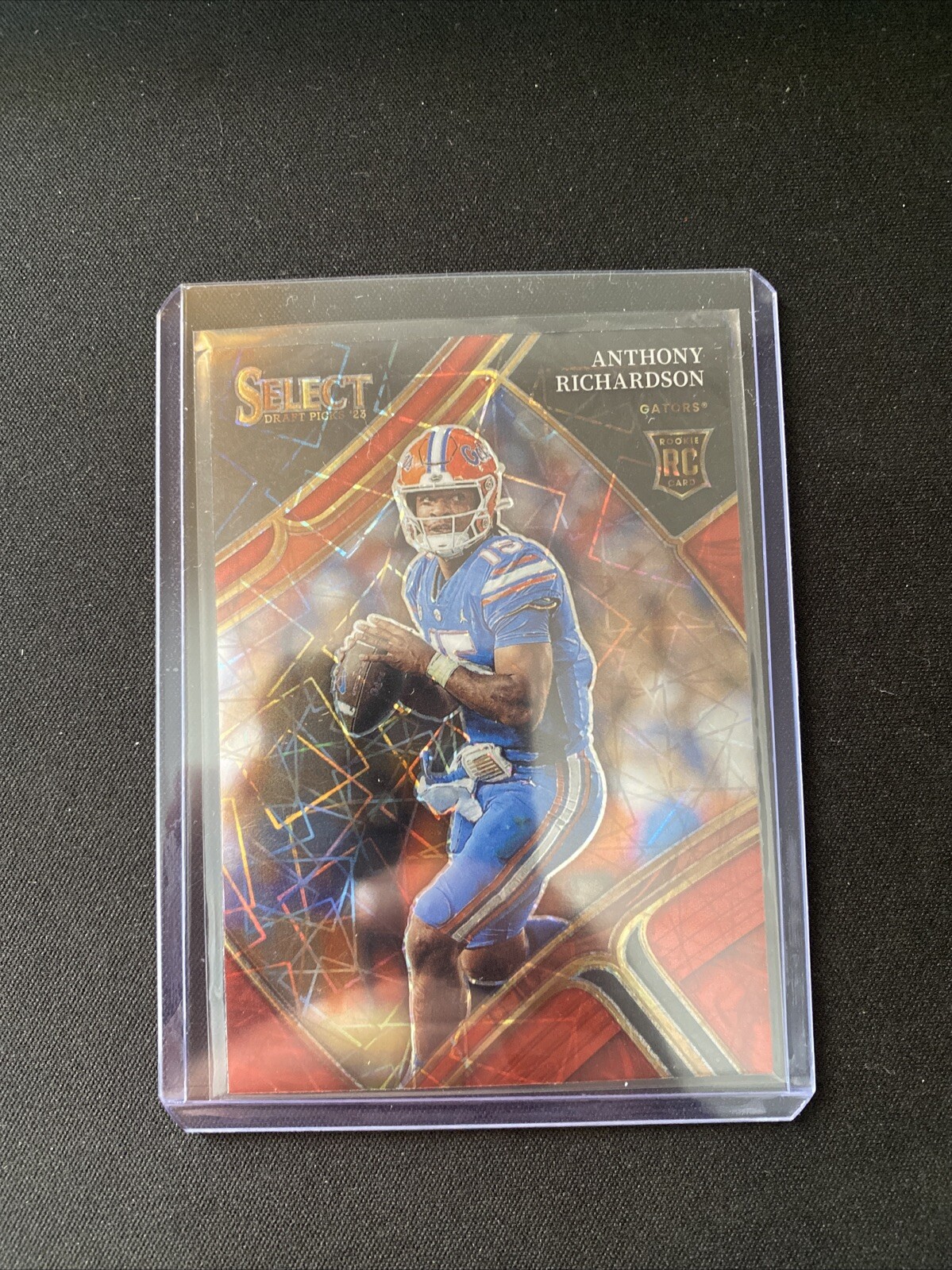 2023 Panini Select Draft Picks-Field Level Red Lazer #104 Anthony Richardson RC