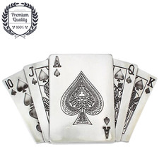 ROYAL FLUSH Belt Buckle Metal Zinc Alloy Vintage Retro Cowboy Western Premium