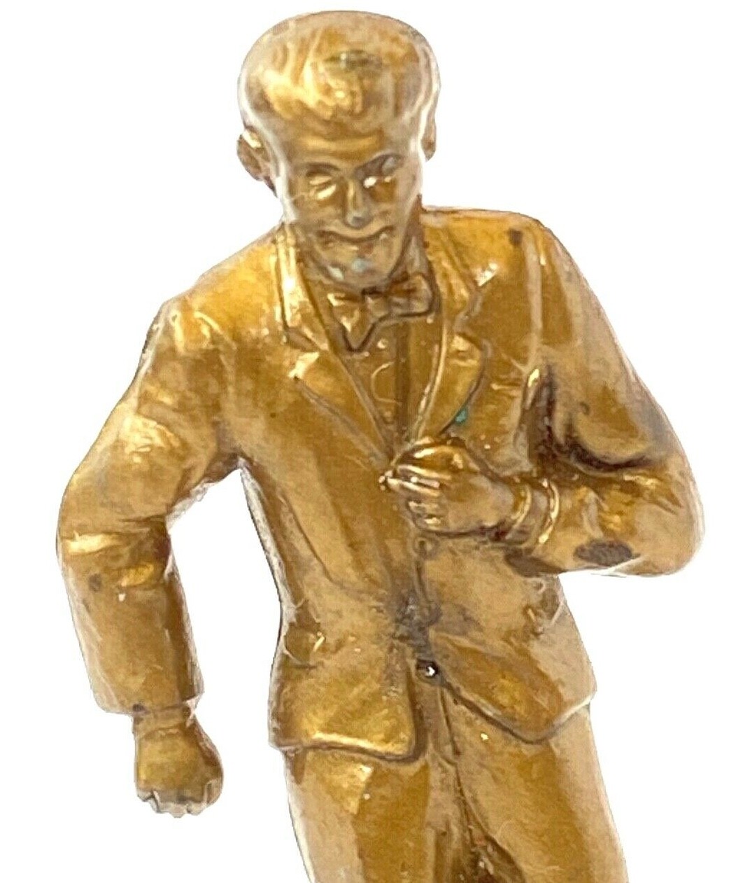 Statuette Georges Brassens En Régule - Pub Café Mokalux / Mokarex - 16 Cm