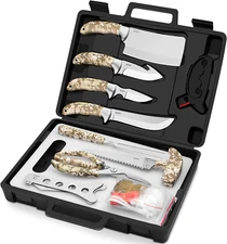 15-Piece Butcher Game Processing Kit - Portable Field Dressing Set for Hunting