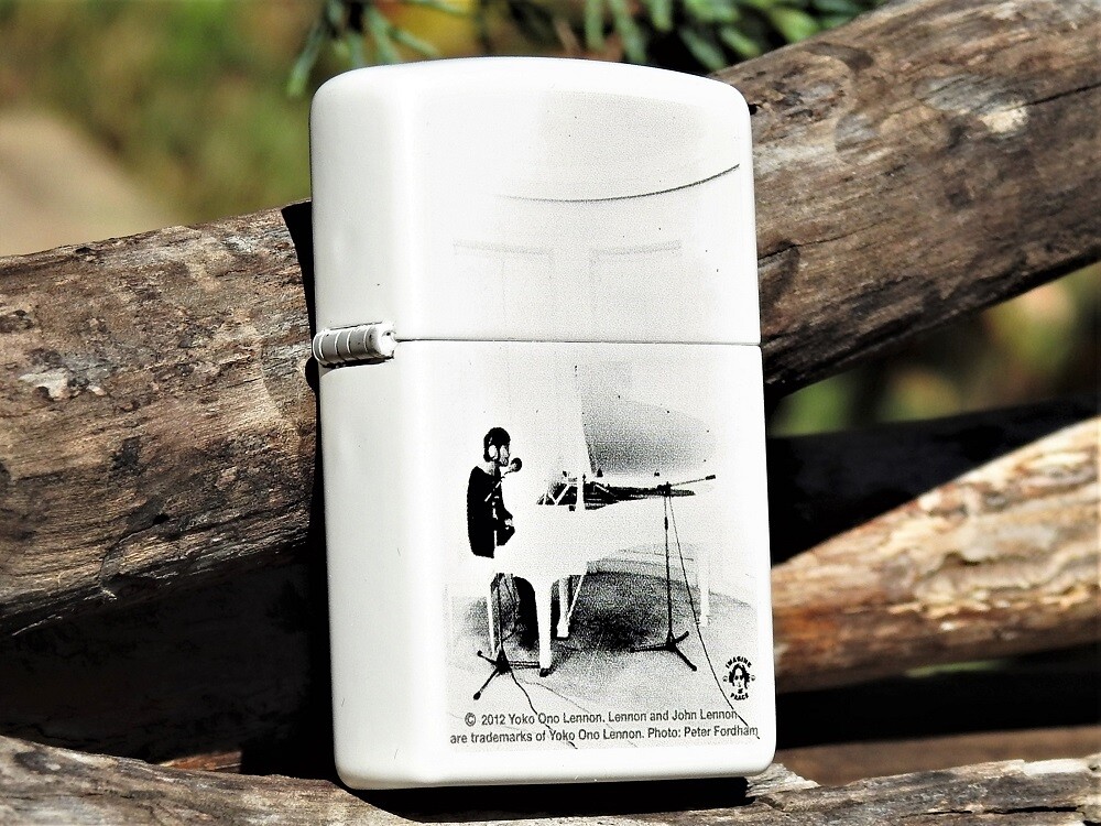 John Lennon Zippo Lighter - Imagine - The Beatles - Piano - Rare 