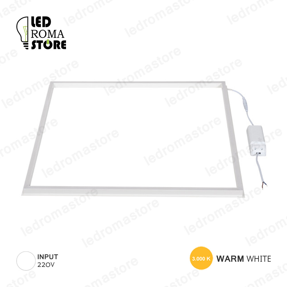 Cornice LED 40W 60x60 Incasso 3000K | Plafoniera Slim 591x591x14mm