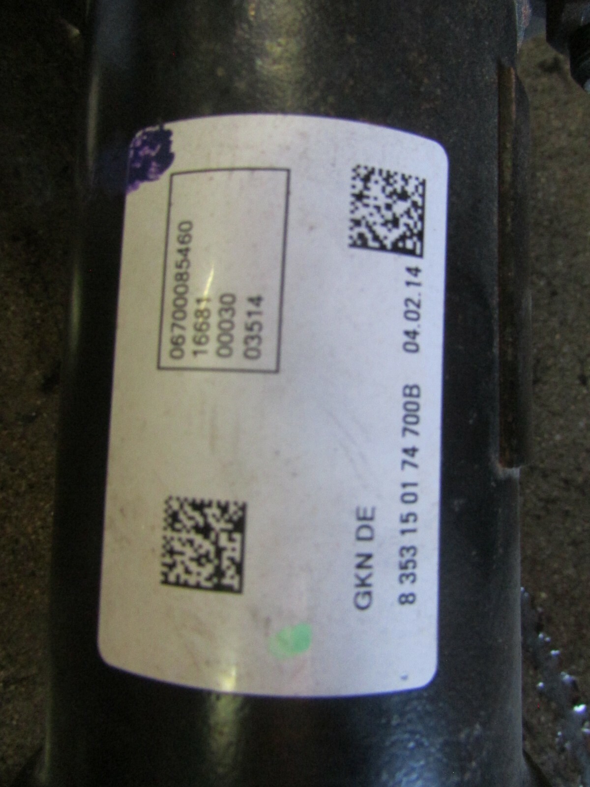 Maserati Ghibli, Rear AWD Drive Shaft, Used, P/N 670008546