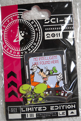 Goofy Sci-Fi Academy No Intelligent Life Found Here Disney LE Pin