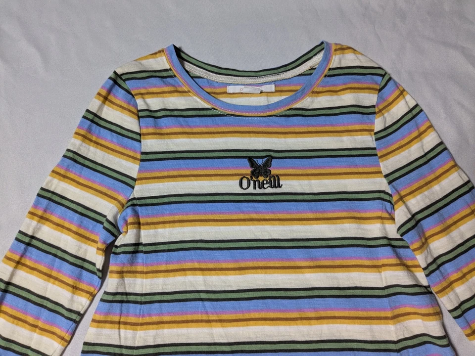 Vestido O'NEILL DARRIN Niñas Mediano Multicolor Rayas Algodón Manga Larga Foto 3 de 4