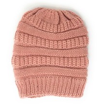 Lof Trendy Chunky Soft Stretch Cable Knit Beanie Hat with Warm Fleece Lining
