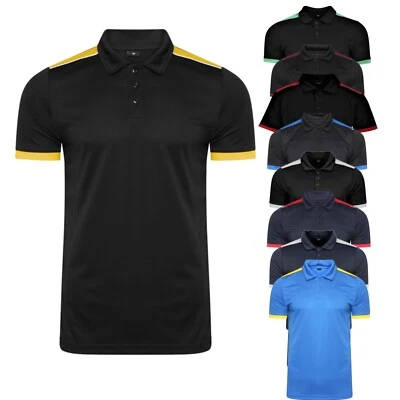 Unisex Mens Plain Contrast Polo Shirts Short Sleeve Pique Top Wholesale Bulk