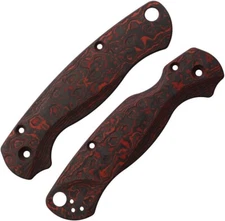 Flytanium Carbon Fiber Handles Lava Flow Lotus For Your Spyderco Paramilitary 2