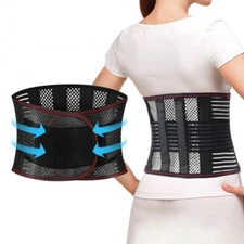 Lower Back Brace Herniated Disc Lumbar Support Belt Pain Relief Women Men Girdle