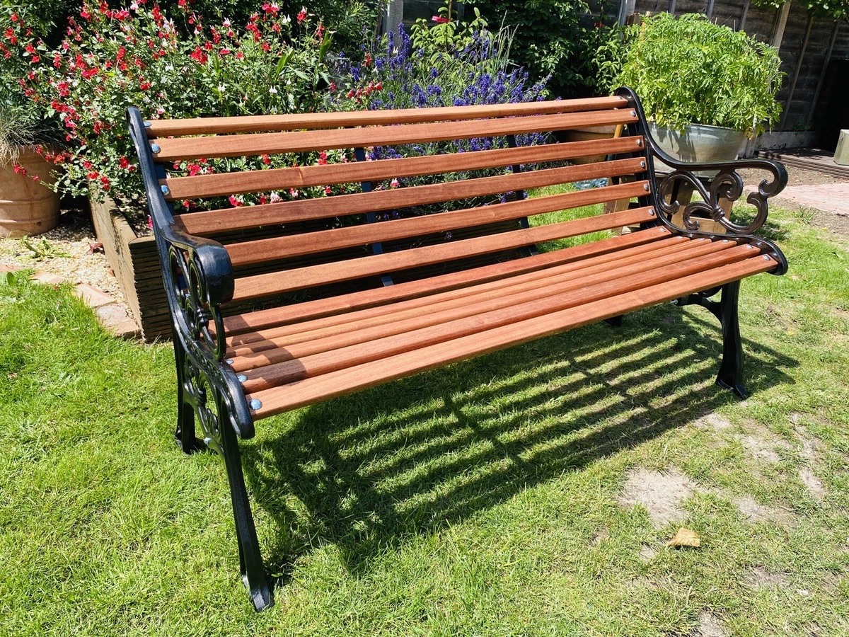 Cast iron wood clearance garden bench