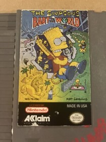 The Simpsons Nancy Cartwright Signed Bart Vs The World NES Game. Beckett