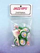 JAZZ-UPS Flat Backed Craft Embellishments Tennis Rackets Plastic 11 Piece New