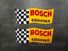 2pc Bosch Equipped Stickers Decals Spark Plugs Rally Aufklebers Racing Sponsor