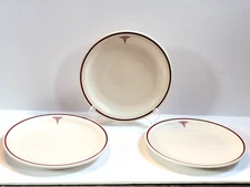 Homer Laughlin Army Medical Depart. Dinner/Salad Plates Caduceus Symbol (3)