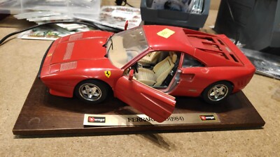 Burrago 1/18 Ferrari GTO 1984 Red Wooden Board - Diecast | eBay UK