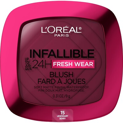 LOREAL Infallible 24H Fresh Wear Pressed Powder Blush LEGENDARY BERRY 15