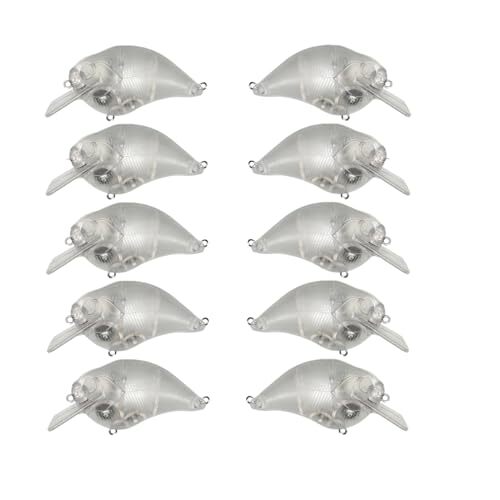 LiFschal Unpainted Fishing Lure Blanks – 2.95" Swimbait Crankbaits For DIY Painting, 20 Pack