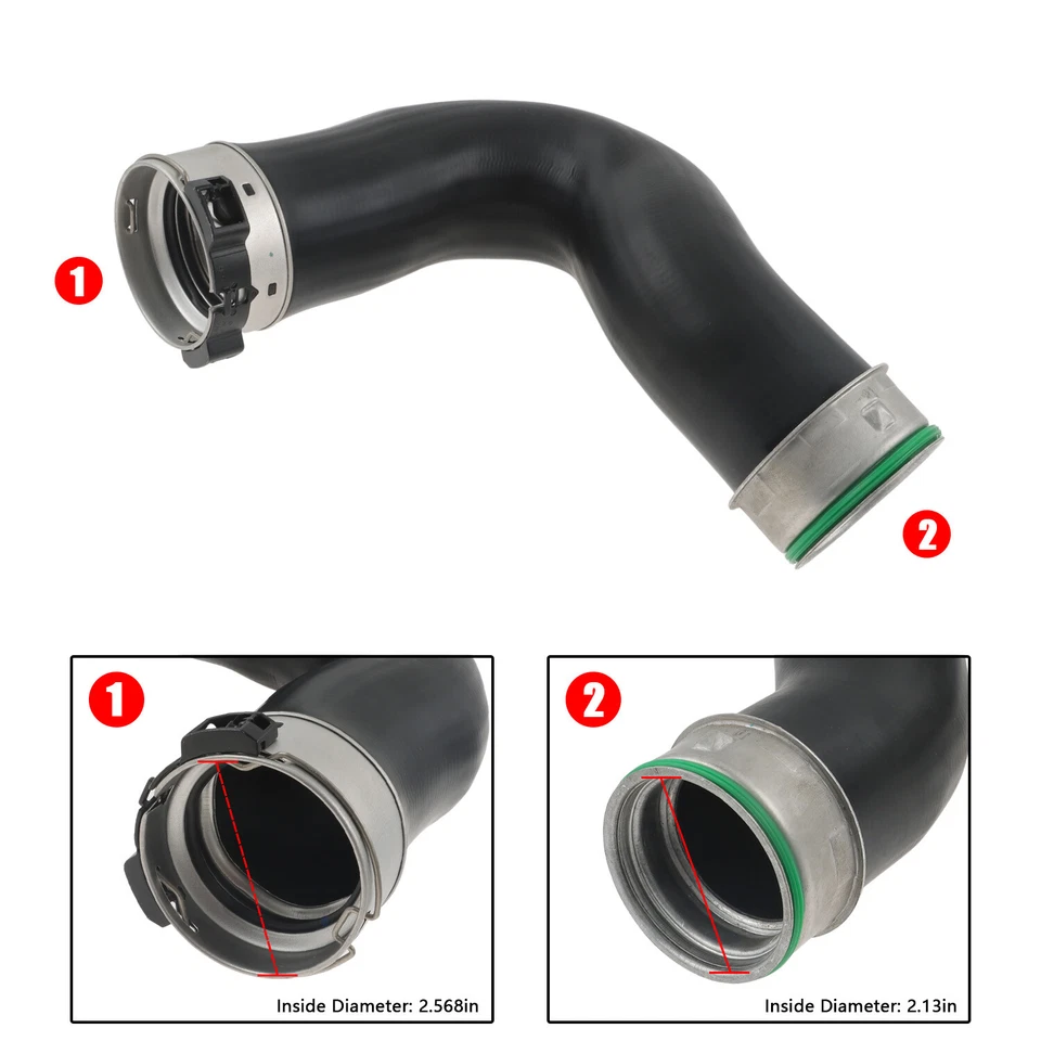 Nueva manguera turbo intercooler negra apta para Mercedes-Benz Sprinter 3500 2010-2018 Foto 2 de 4