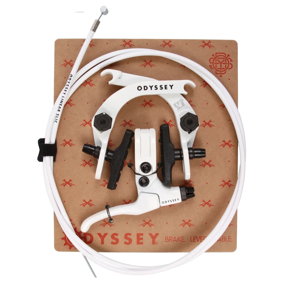ODYSSEY BMX EVO 2.5 BICYCLE U-BRAKE KIT WHITE LIMITED EDITION
