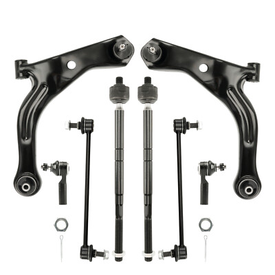 MOOG Front Lower Control Arms Sway Bar Links Tie Rods 10 PC Set For