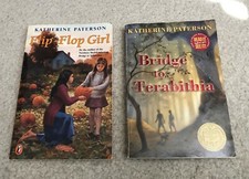 Katherine Paterson Bridge to Terabithia Flip-Flop Girl Lot of 2 Paperback Books