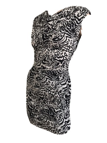 TOPSHOP PETITE ANIMAL PRINT JERSEY BODY CON MINI DRESS UK 10 EU 38 SMALL BNWT - Picture 2 of 11