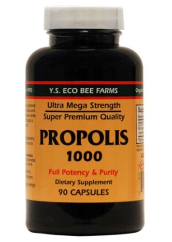 Propolis 1000mg YS Eco Bee Farms 90 Caps, Organic, Premium, Mega Strength