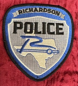 Richardson TX Texas Police Shoulder Patch Vintage Uniform Removed Obsolete