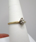 10K Yellow Gold 1/20 CT Diamond Engagement Ring Size 6.75 — photo 4
