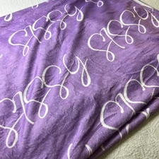 SISSY purple fleece large fuzzy blanket nwt