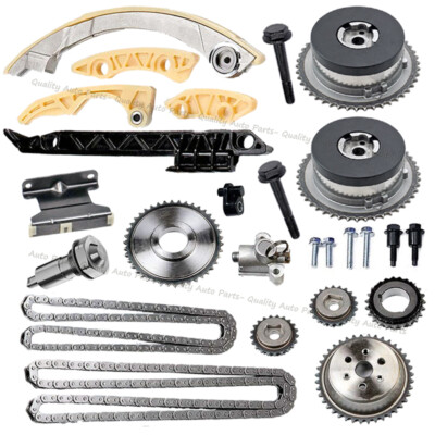 Timing Chain Kit For GMC Terrain, Chevy Impala, Equinox 2.4L - Includes Camshaft Sprocket, Chain, Guides