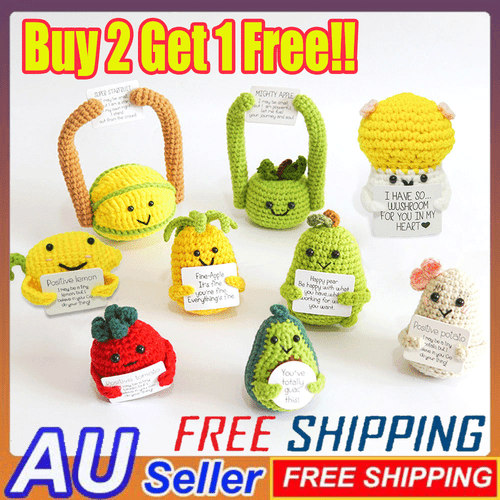 Handmade Green Smiling Stuffed Friendship Emotional Support Pickle Kids Adult WZ