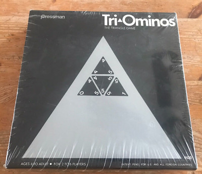 Vintage Tri-Ominos Triangular Domino Game By Pressman Sealed New Old Stock 1968