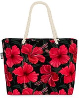 Roter Hibiskus Eibisch Beach Bag Tropen Blumen Blumenmuster BlüTen Garten Pflan