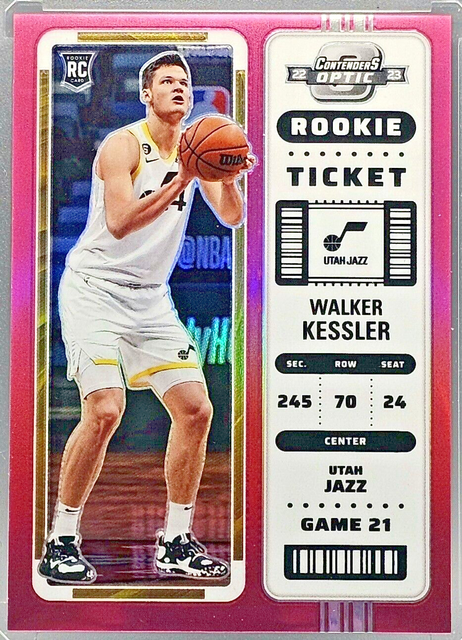 Walker Kessler 2022-23 Panini Contenders Optic Rookie Ticket #1 Pink RC SP /75