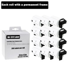 12Rolls 4"X6" Shipping Address Label DK-1241 Compatible For Brother QL-1110NWB