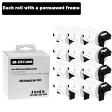 12Rolls 4"X6" Shipping Address Label DK-1241 Compatible For Brother QL-1110NWB