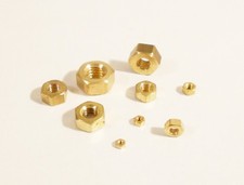 BA Brass Hexagon Nuts 2BA 3BA 4BA 5BA 6BA 8BA 9BA 10BA 12BA 13BA 14BA - Qty 50