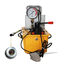 TECHTONGDA Double Acting Electric Hydraulic Pump 110V 750W with Foot Switch