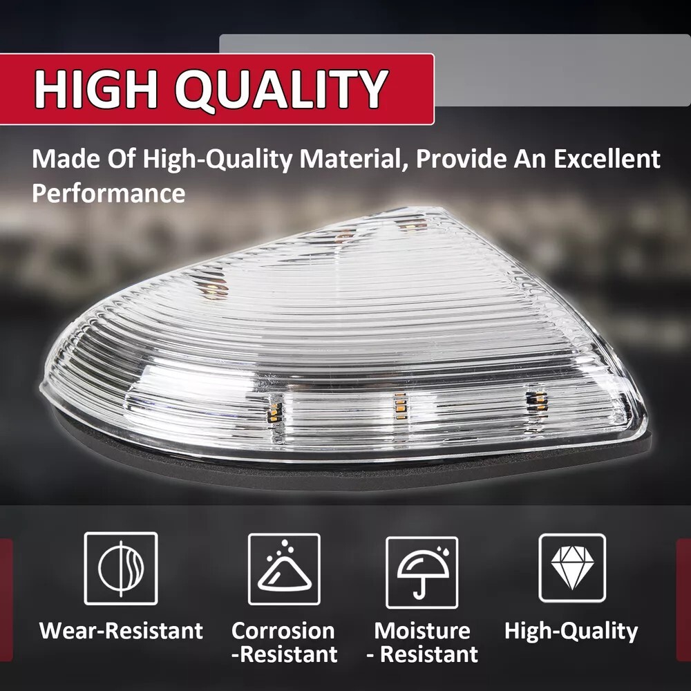 For 09-14 Dodge Ram 1500 2500 Mirror Turn Signal Light Puddle Lamp Driver Left