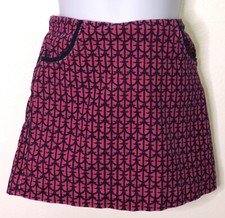 Vineyard Vines Girls Pink Navy Blue Corduroy Anchor Print Skirt Sz 6