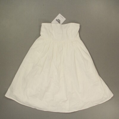 Princess Polly Osment Strapless Mini Dress Women's Size 2 White Wedding Shower