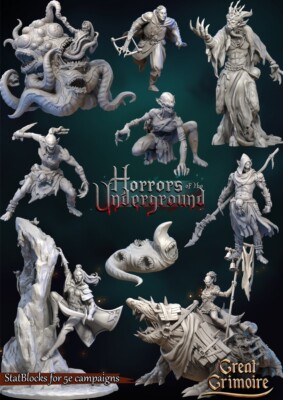 Deep Spawn with Tentacles Mini Miniature Model Figure RPG Tabletop