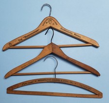 3 VINTAGE COAT HANGERS, Harrisburg Penna, Ritz Plaza Miami  Metro Cleaning, CA