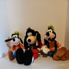 Disney Goofy Plush Stuffed Animal Lot of 3
