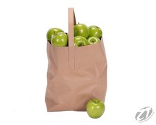 ZT Packaging 1 Peck Apple Picking Produce Bag QTY 500 8" x 5.25" x 10.5" NATURAL