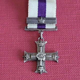 WW1 Period Contemporary Miniature Silver Military Cross And Bar.
