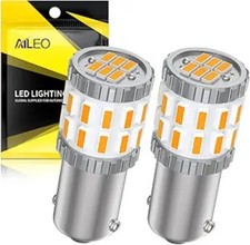 64132 H6W 38161 LED Bulb Amber Yellow LED Light Motor Color: YellowSize: BAX9S