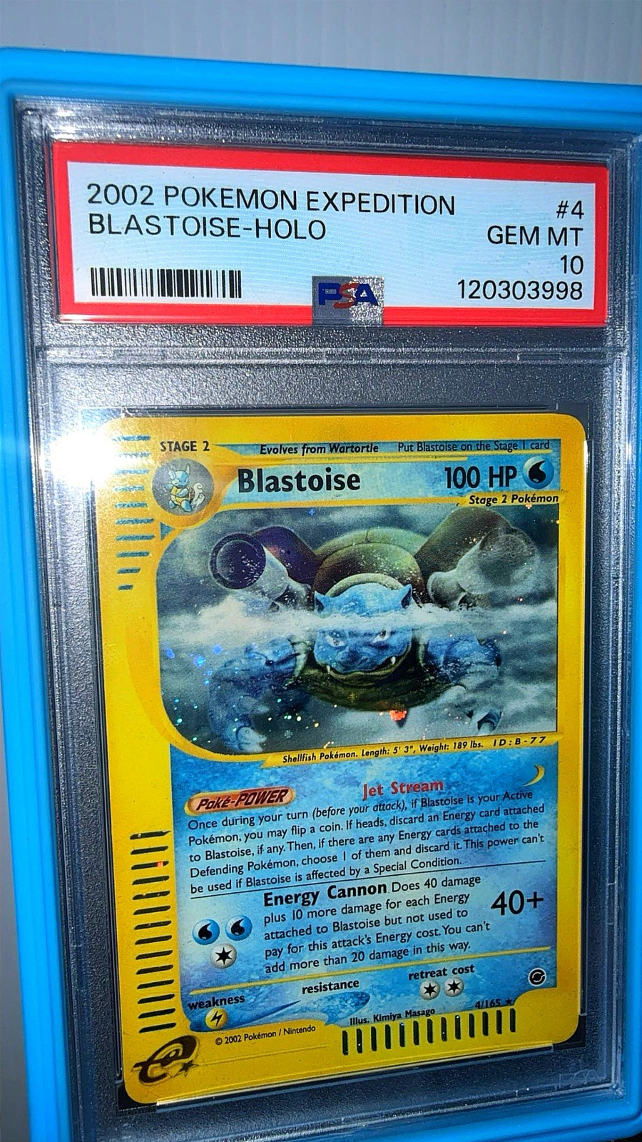 💎PSA 10 GEM MINT NEW CERT Blastoise 4/165 HOLO GRAIL Expedition Base Set 💎